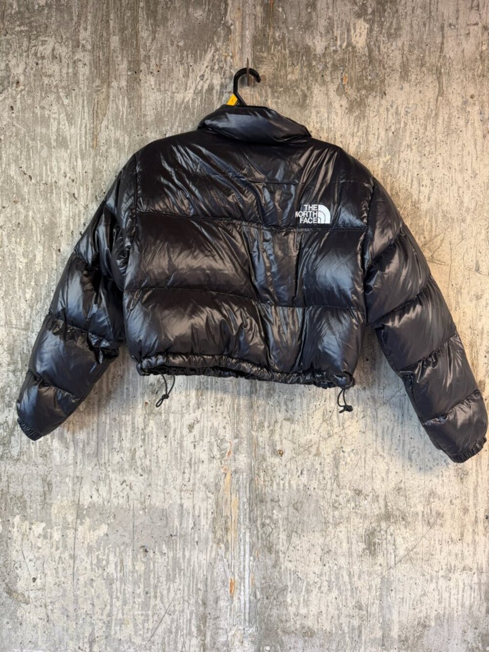 THE NORTH FACE Women's Nuptse Cropped Jacket Size L In Black